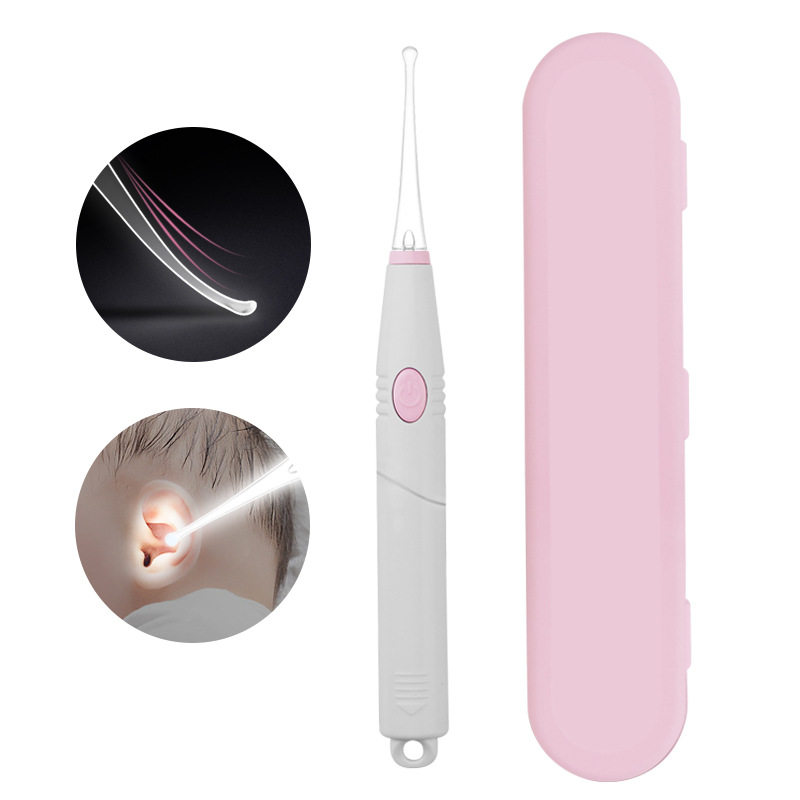 Ear digging spoon Ear digging artifact Children's luminous ear spoon Baby ear digging ear tweezers Shit tool set with light