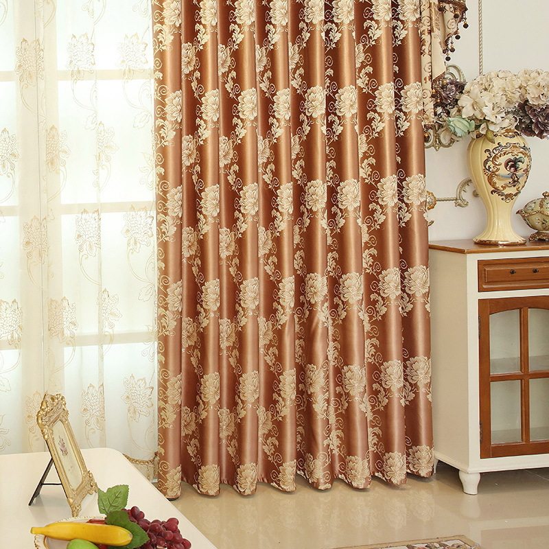 Tende Europee Lussuose Amidoudou - Doppio Strato Con Mantovana Beige