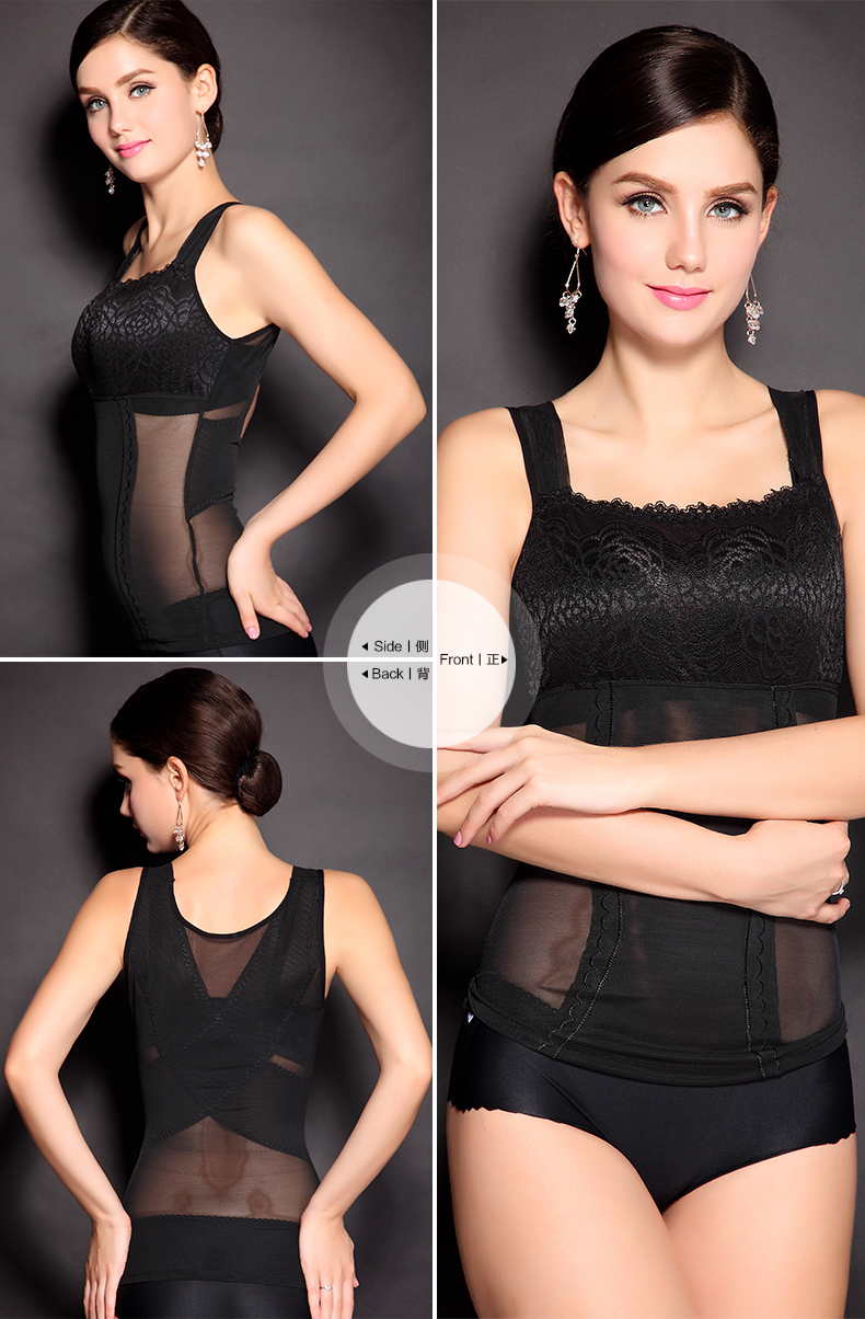 Áo nhựa nữ không tay Slim ren gợi cảm bụng eo eo định hình cơ thể đồ lót không xương thoáng khí corset vest áo ngực không dây
