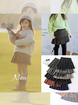 Pleated skirt girls autumn and winter tweed plaid 2021 New skirt winter skirt high waist skirt ins skirt ins skirt