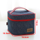 hộp cơm cắm điện chefman Denim dày nhôm lá cách nhiệt hộp ăn trưa dốc dốc oxford không thấm nước dây đeo tay túi gạo nam sinh viên túi ăn trưa - Hộp cơm điện sưởi ấm hộp đựng cơm cắm điện lock&lock