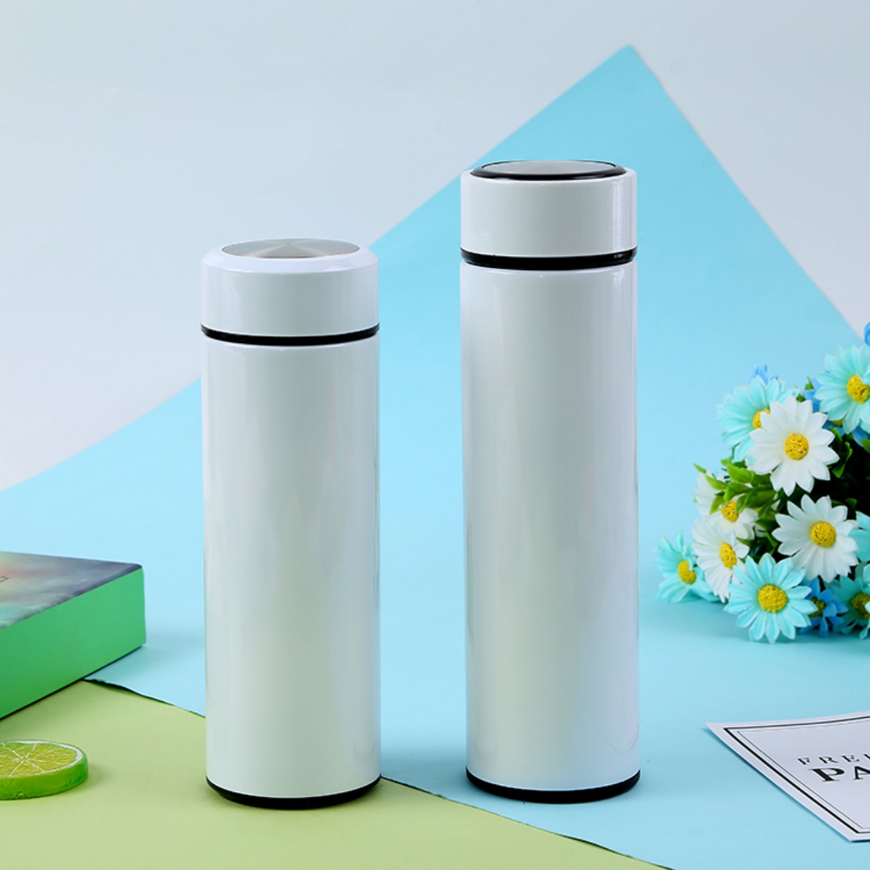 Truyền nhiệt cốc in ảnh cốc từ thép không gỉ phẳng phẳng chân không thẳng in cốc binh dung nuoc