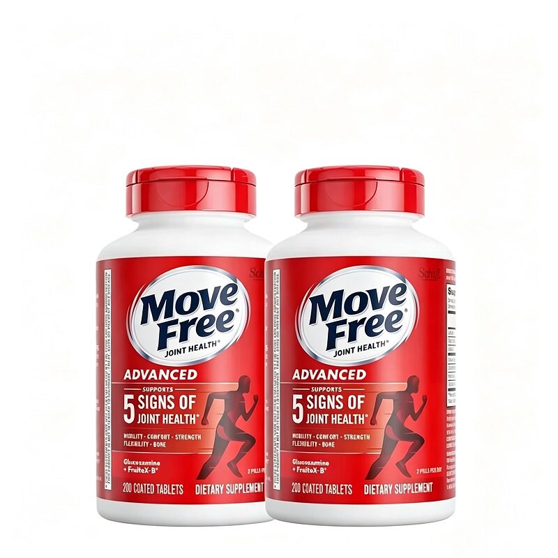 【详情专属优惠】MoveFree益节维骨力氨糖软骨素红瓶200粒*2瓶装 瓶骨实拍商品图