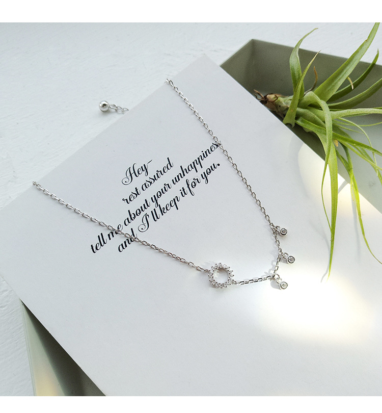 Toàn thân 925 bạc hình tròn vòng chân vòng chân đơn giản và tinh tế ngọt ngào nữ sinh tươi mới trang sức nữ ngày lắc chân nữ inox