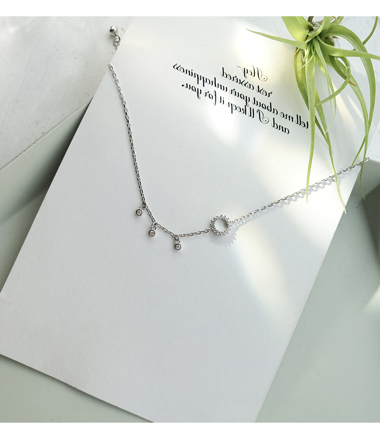 Toàn thân 925 bạc hình tròn vòng chân vòng chân đơn giản và tinh tế ngọt ngào nữ sinh tươi mới trang sức nữ ngày lắc chân nữ inox