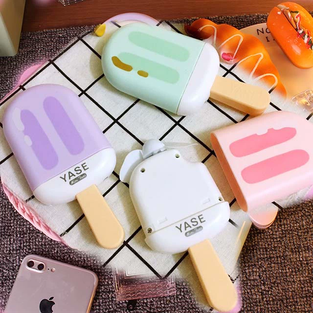 Máy tính ngoại vi giao diện usb sạc di động cầm tay fan cartoon popsicle shape dễ thương mini fan