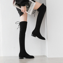 Over Knee Boots Long Boots Woman 5050 Long Cylinder Boots Small Subflat Autumn Winter 2022 New Slim Leg Elastic Boots Slim