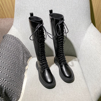 Strap high cylinder female rider autumn winter display slim length 2020 new however knee-long cylinder Martin