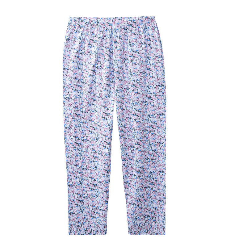 Phụ nữ pyjama trung niên và già mùa hè quần mỏng mảnh đơn cộng với phân bón XL cotton cotton cũ quần nhà phụ nữ mùa xuân và mùa thu quần vải nam