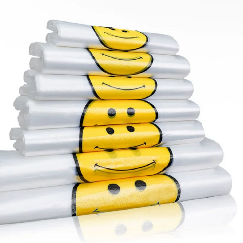 【天降1元】加厚商用笑脸塑料手提打包袋