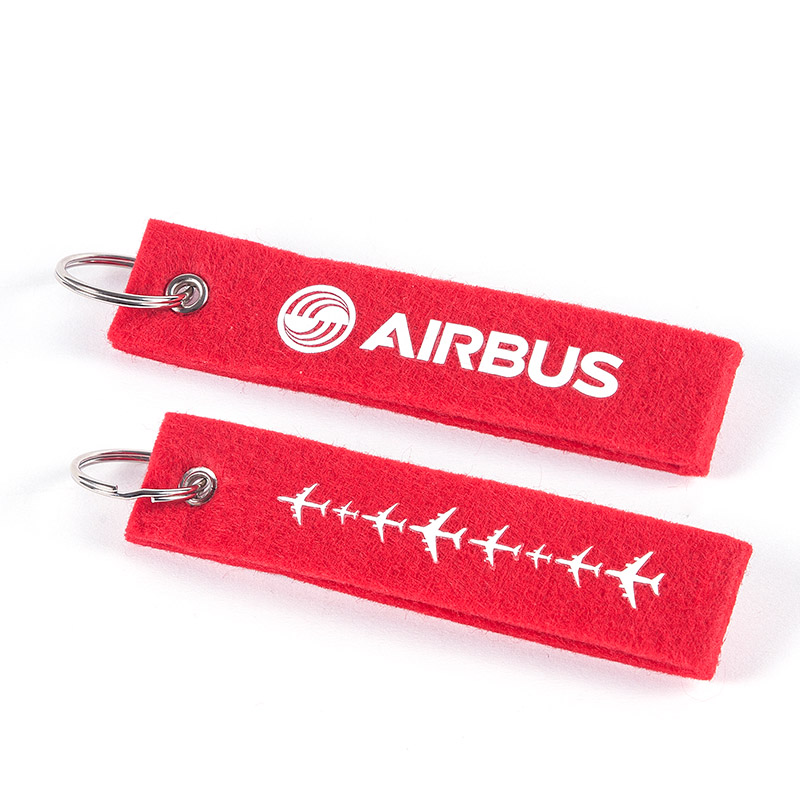 Airbus AIRBUS all types of aircraft line up logo flannel keychain men's car custom key ring