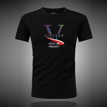 CaltoKrosa~short-sleeved t-shirt summer 2022 new round neck personality letter printing modal thin top