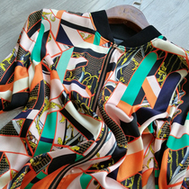 High-end glossy sense 2021 Spring Summer New baseball style short satin silk short coat women slim mulberry silk