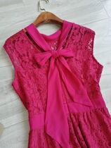 Original collar lace-up sleeveless lace dress 2021 spring lace base skirt