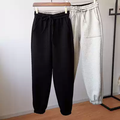 Pants professional home interior fleece thickened casual leg guard pants women's warm autumn and winter casual pants