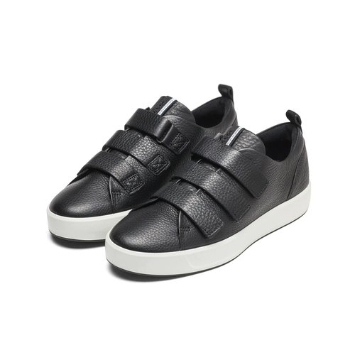 Ecco Ai Cold Leather White Shoy Женская липучка на липучке.
