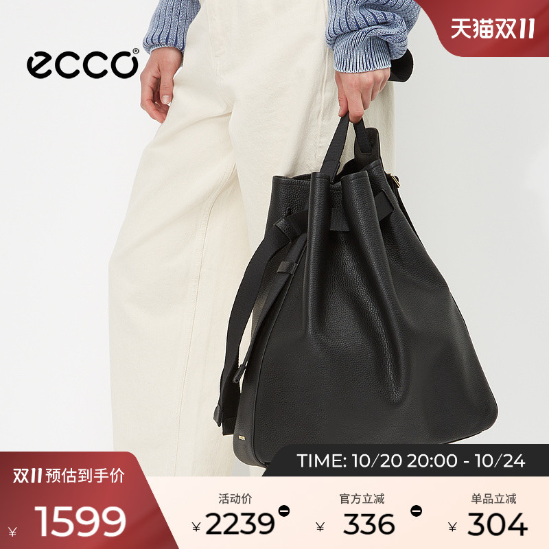 Ecco Shoulder Bag Genuine Leather Retro Bag Large Capacity Tote Bag Large Shoulder Bag 9107801