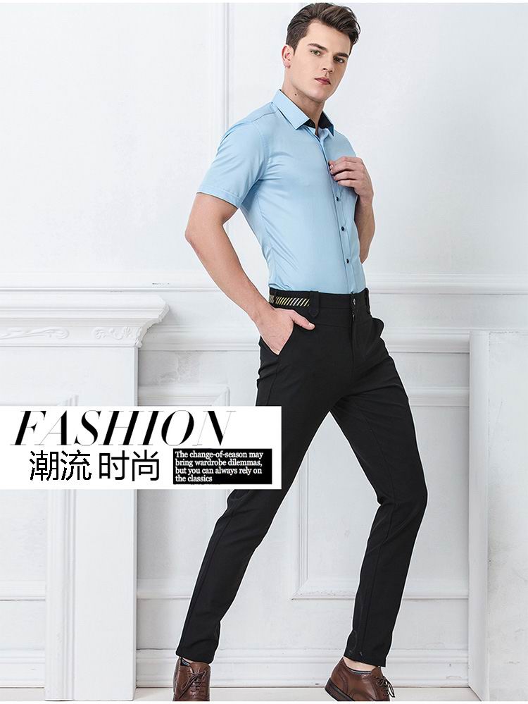 Mùa thu và mùa đông nam cộng với nhung dày co giãn thường xuyên quần ống rộng ống nóng miễn phí cộng với phân bón quần XL quần tây áo sơ mi