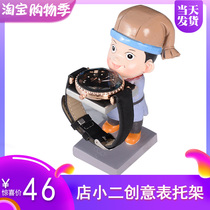  Creative watch bracket iwatch holder tray display bracket shop cartoon little two ring decoration storage rack desktop