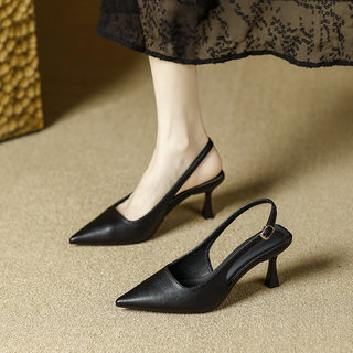 Pointed Toe Versatile Stiletto Sandals for Women 2025 Design, Comfortable for Long Standing, Closed-Toe Summer Work Professional High Heels