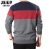 Jeep hàng đầu chính thức mùa thu và mùa đông trung niên áo thun nam áo len cổ tròn cỡ lớn áo dài tay dày áo hoodie đẹp Áo len
