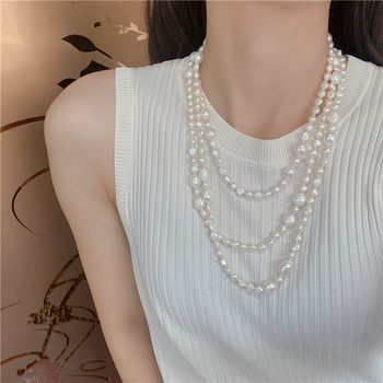 Retro necklace niche versatile baroque pearl fashion