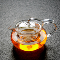 Borosilicate heat-resistant glass swallowtail pot flower teapot flower tea tea set kung fu bubble teapot transparent filter heating