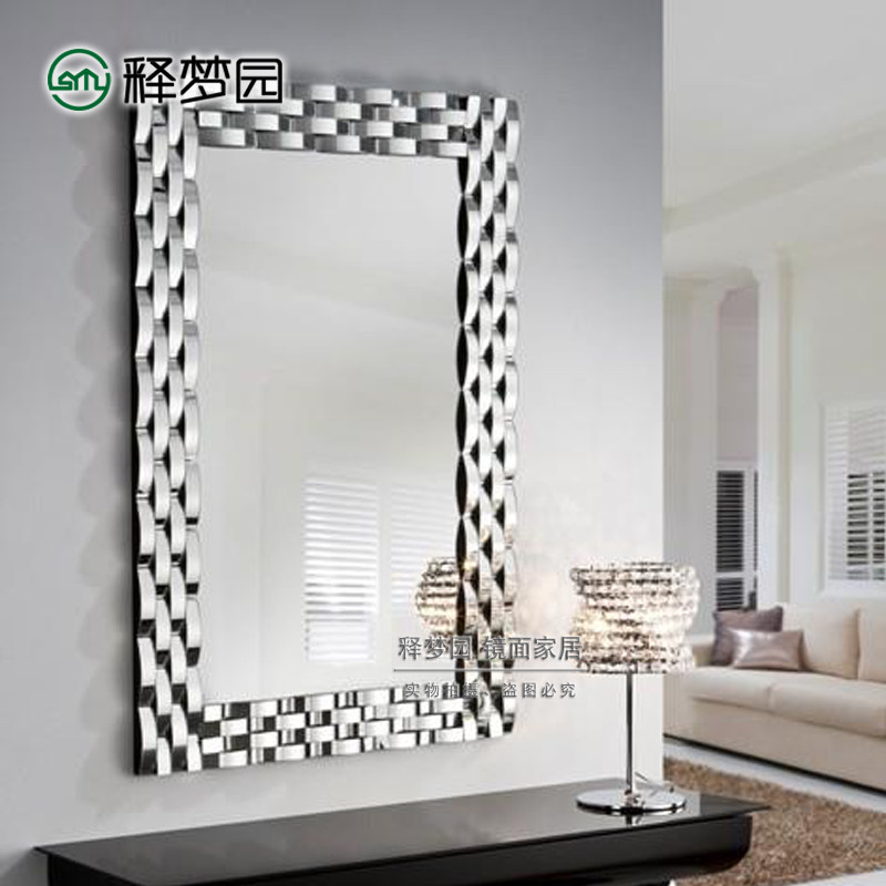 Eurostyle Bathroom Mirror Genguan Background Wall Decoration Mirror Bathroom dressing room Dresser Dressing Mirror Wall-mounted Mirror 2097