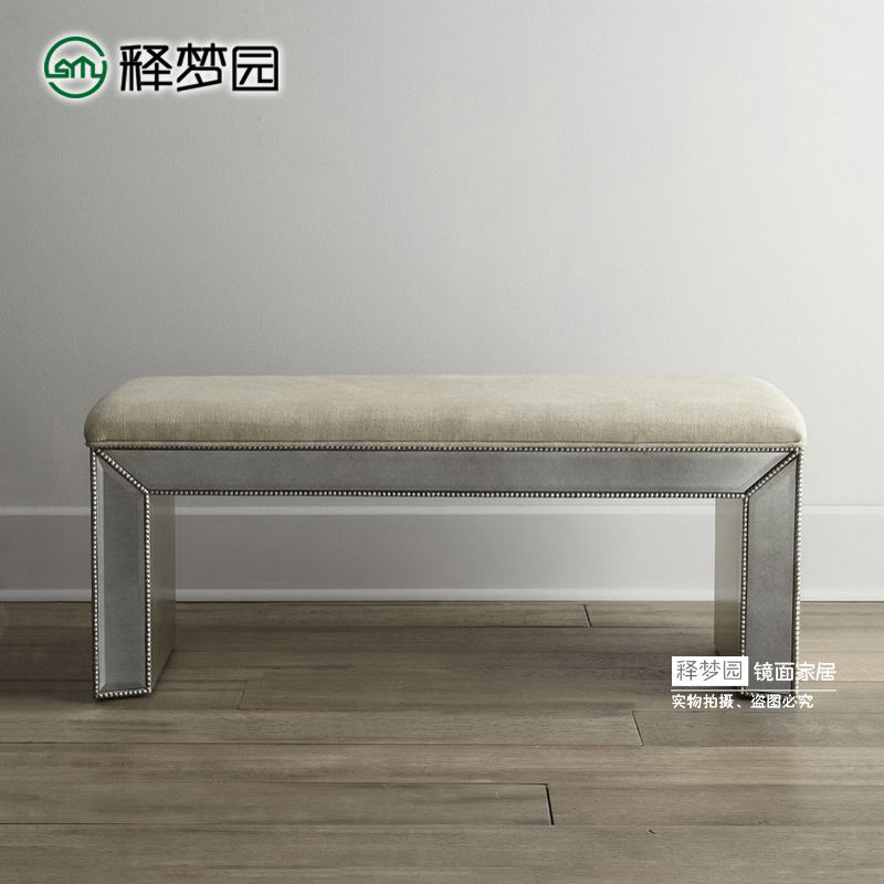 European mirror furniture changing clothes changing shoes stool bed end bench bench neoclassical postmodern customizable F1387