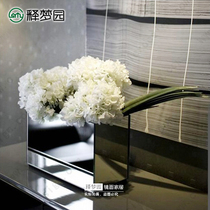 Crystal Mirror Vase Glass Flower Shelf Modern Fashion Floral Fuguilar Bamboo Simulation Swing with flower arrangement D1111