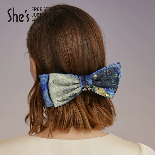 Van Gogh Shes Silk Starry Sky Series Fabric Parallel Clip