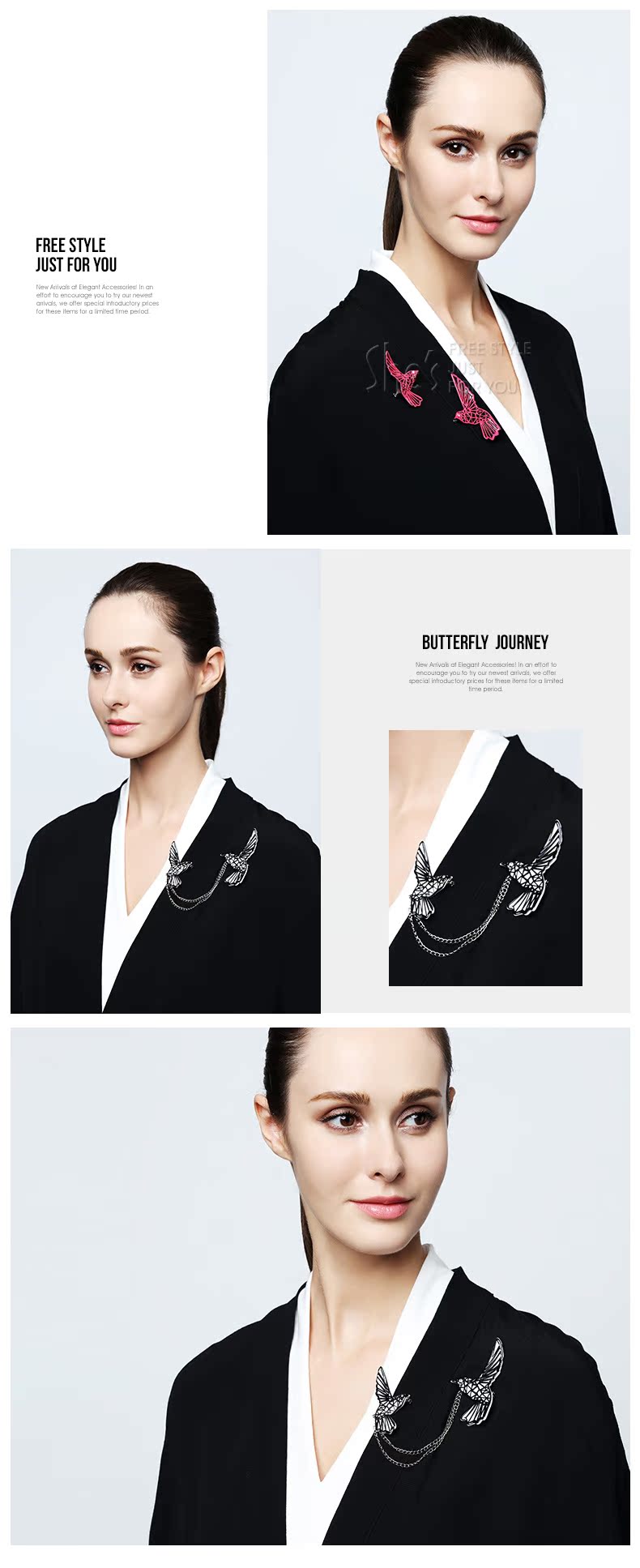 Broche femme SHES en fiche Acétate - Ref 1187580 Image 23
