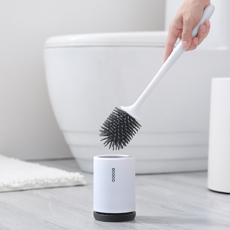 Toilet brush long handle soft hair wash toilet brush free of punch wall hanging home dressing room place cleaning soft glue brush