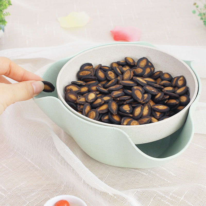 Fruit plate Home living room creative multi-layer wheat straw dried fruit plate storage basin for snacks