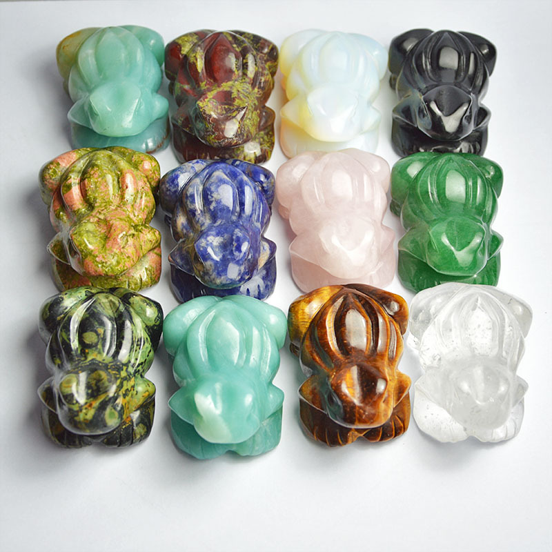 Factory Direct Sales of Colorful Jade Carved Frogs, Realistic Animal Ornaments, Home Crafts, and Decorative Items Factory Direct Sales of Colorful Jade Carved Frogs, Realistic Animal Ornaments, Home Crafts, and Decorative Items