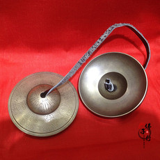 Колокол для службы 尼泊尔铜法器 铜八吉祥碰铃 加厚款8.5cm