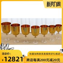  Gold-plated Holy grail Crystal bowl set of 7-tone Buddha sound bowl Chakra yoga meditation sound therapy Ear healing musical instrument