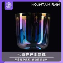 Crystal Bowl Transparent Seven Color Extremely Light 6789 Inch Songbowl Yoga Meditation Release Pressure Manual Design Percussion Instrument