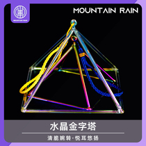 Crystal Pyramid Mel Carpa Generator Yoga Soundtherapy Meditation Releases Stress Decompression Music Tripod