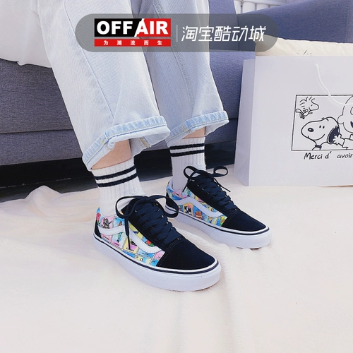 Vans, комиксы, низкие кроссовки, принт
