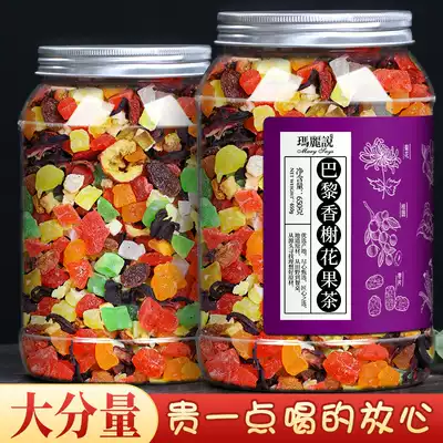 Fruit tea fruit grain tea dried fruit slices fruit tea tea bag pure fruit flower fruit tea Net red Luoshen flower fruit tea can 650g
