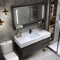 Rockboard bathroom cabinet combination modern simple and luxury bathroom wash basin wash basin mirror cabinet suit