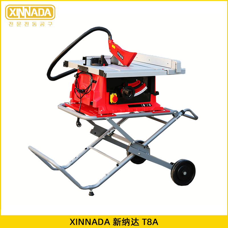 XINNADA Xinnada T8A push table saw 2200W 10 inch one-handed support version with backer movable chainsaw
