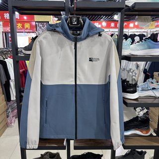 乔丹男子软壳梭织风衣休闲运动拼色修身上衣薄绒外套FFD43221403