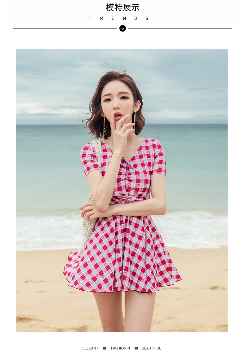 Áo tắm nữ 2019 mới ôm sát bụng thon gọn ngực nhỏ gợi cảm tụ tập bảo thủ size lớn áo tắm nước nóng Hàn Quốc - Bộ đồ bơi One Piece áo bơi liền thân