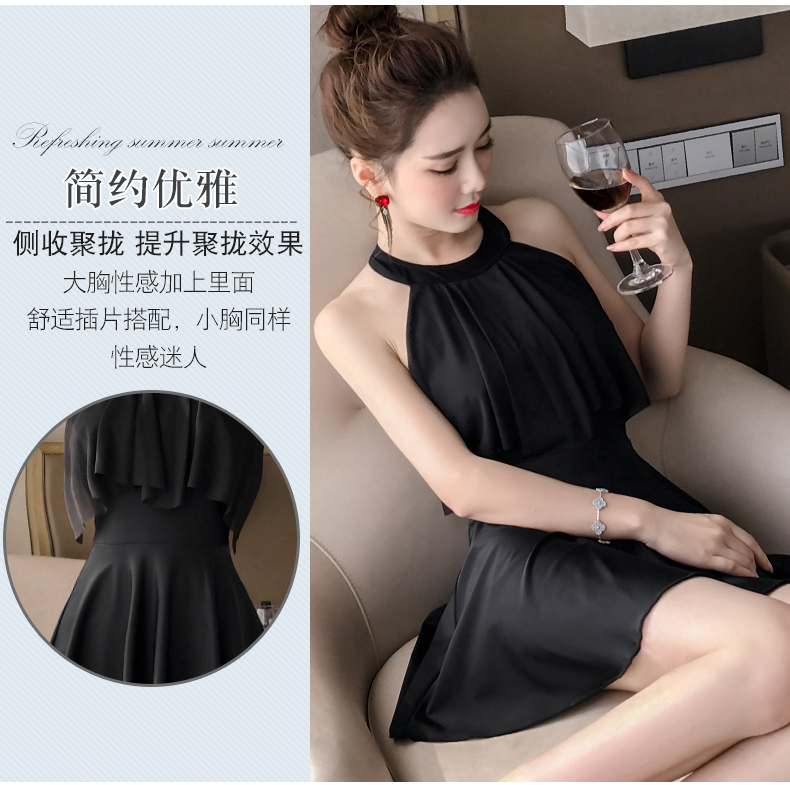Áo tắm nữ 2019 mới bảo thủ bó sát che bụng thon gọn ngực nhỏ gợi cảm tụ tập áo tắm nước nóng XL - Bộ đồ bơi One Piece đồ bơi liền thân tay dài