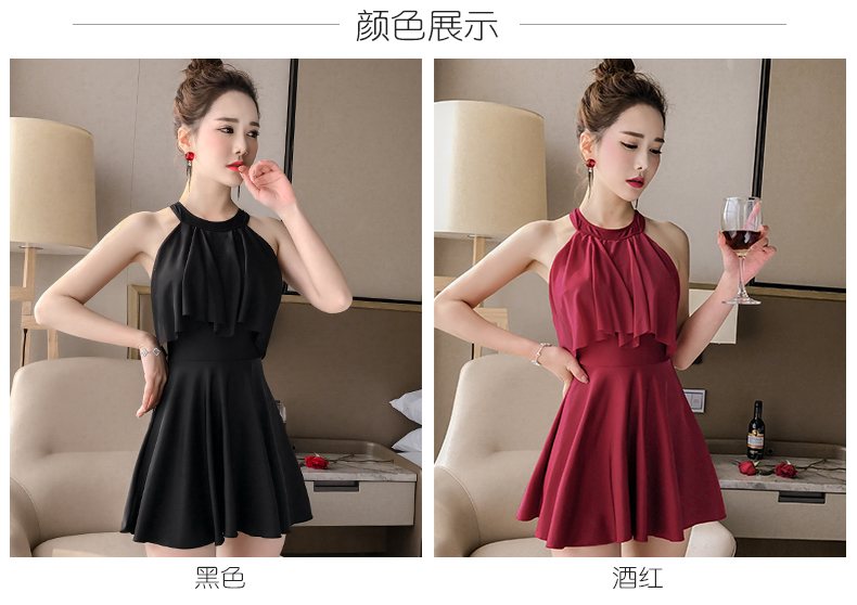 Áo tắm nữ 2019 mới bảo thủ bó sát che bụng thon gọn ngực nhỏ gợi cảm tụ tập áo tắm nước nóng XL - Bộ đồ bơi One Piece đồ bơi liền thân tay dài