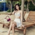 Váy liền thân áo tắm nữ ba mảnh ngực nhỏ thu hút che bụng gợi cảm là bộ đồ tắm nước nóng mùa xuân nhỏ của Hàn Quốc - Bộ đồ bơi hai mảnh