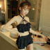 Bộ đồ bơi ba mảnh nữ xẻ ngực nhỏ khoe ngực để che bụng mỏng Hàn Quốc nhỏ tươi bảo thủ tắm nước nóng mùa xuân - Bộ đồ bơi hai mảnh 	áo bơi 2 mảnh Bộ đồ bơi hai mảnh