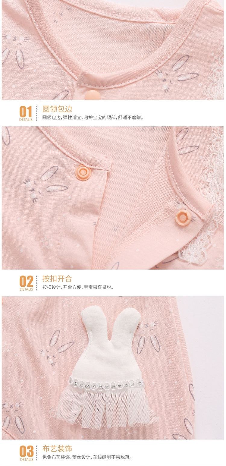 恩 Yêu bé jumpsuit ngắn tay mùa hè mỏng phần cotton sơ sinh romper bé romper quần áo bé gái mùa hè - Áo liền quần bodysuit bé trai 0-24 tháng